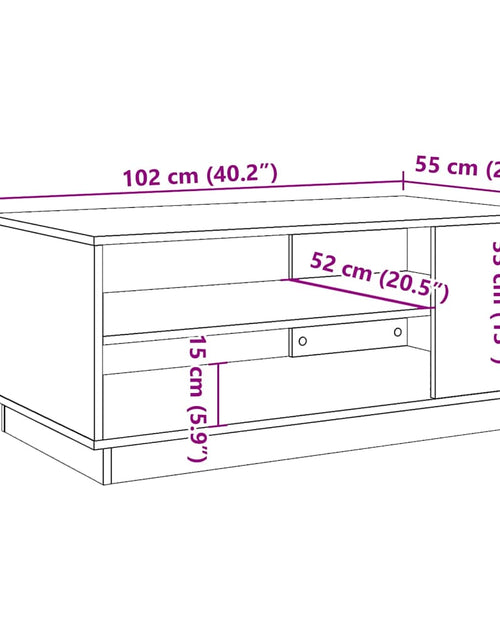 Загрузите изображение в средство просмотра галереи, Măsuță de cafea, lemn vechi, 102x55x43 cm, lemn prelucrat
