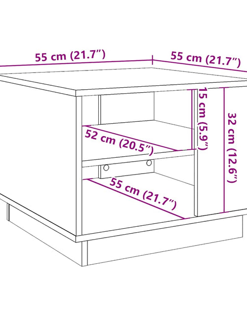Загрузите изображение в средство просмотра галереи, Măsuță de cafea, lemn vechi, 55x55x42 cm, lemn prelucrat
