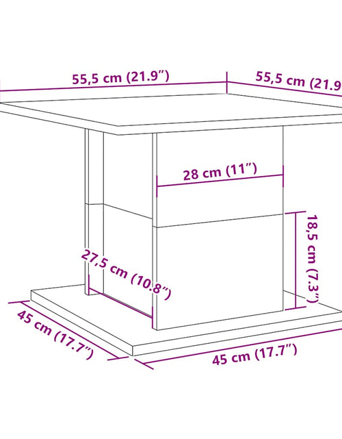 Загрузите изображение в средство просмотра галереи, Măsuță de cafea, lemn vechi, 55,5x55,5x40 cm, lemn prelucrat
