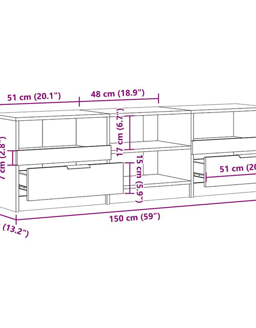 Încărcați imaginea în vizualizatorul Galerie, Dulap TV Lemn vechi 150x33,5x45 cm Lemn prelucrat
