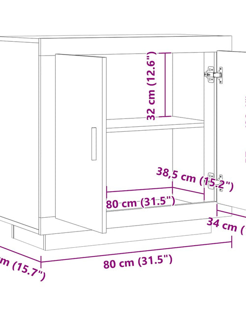 Загрузите изображение в средство просмотра галереи, Dulap, Stejar artizanal, 80x40x75 cm, lemn prelucrat
