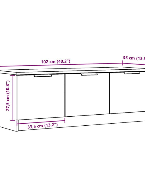 Încărcați imaginea în vizualizatorul Galerie, Dulap TV Lemn vechi 102x35x36,5 cm Lemn prelucrat
