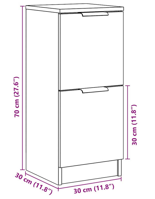 Încărcați imaginea în vizualizatorul Galerie, Dulapuri, 2 buc., stejar artizanal, 30x30x70 cm, lemn compozit

