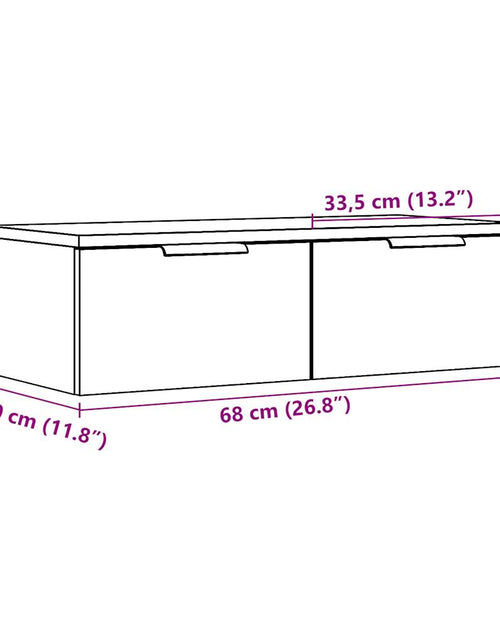 Încărcați imaginea în vizualizatorul Galerie, Dulap de perete, lemn vechi, 68x30x20 cm, lemn compozit
