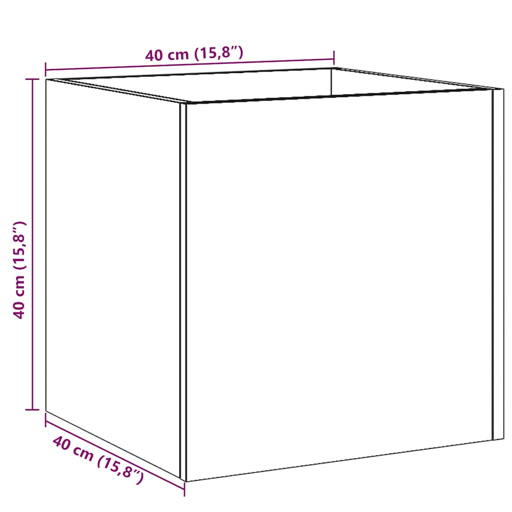 Cutie de jardiniera din lemn vechi 40x40x40 cm lemn prelucrat