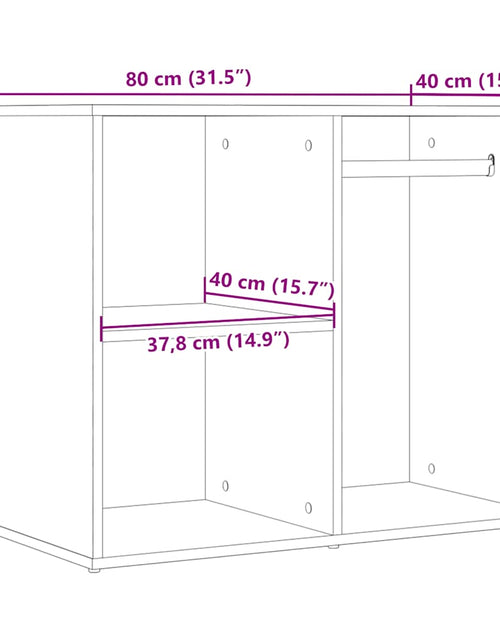 Încărcați imaginea în vizualizatorul Galerie, Dulap de toaletă Stejar artizanal 80x40x65 cm Lemn prelucrat
