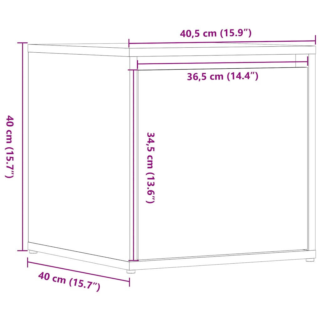 Cutie Sertar Lemn Vechi 40,5x40x40 cm Lemn prelucrat