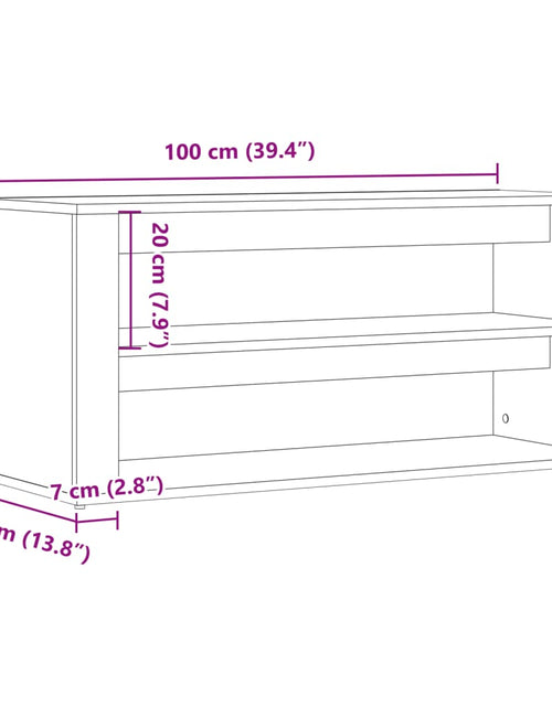 Încărcați imaginea în vizualizatorul Galerie, Banchetă pantofar stejar artizanal 100x35x45 cm, lemn prelucrat
