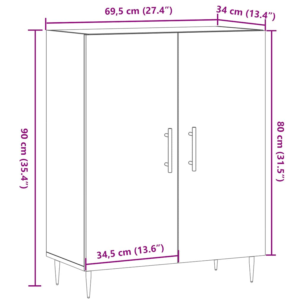 Dulap, lemn vechi, 69,5x34x90 cm, lemn prelucrat