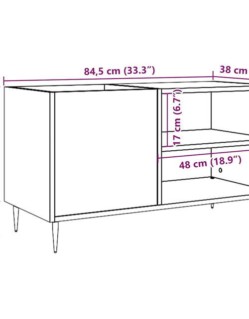 Загрузите изображение в средство просмотра галереи, Dulap pentru discuri, lemn vechi, 84,5x38x48 cm, lemn prelucrat
