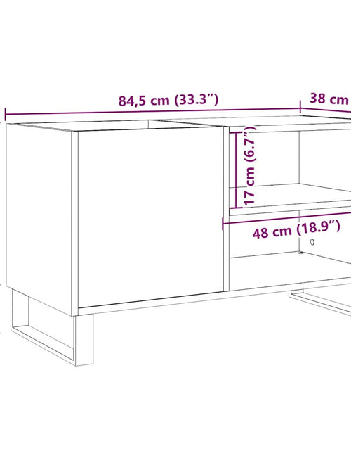 Загрузите изображение в средство просмотра галереи, Dulap pentru discuri, lemn vechi, 84,5x38x48 cm, lemn prelucrat
