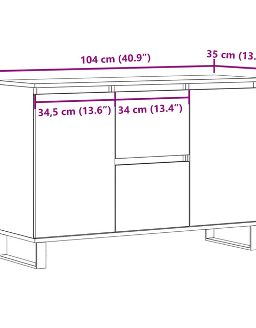 Загрузите изображение в средство просмотра галереи, Servantă, lemn vechi, 104x35x70 cm, lemn prelucrat
