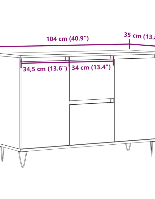 Загрузите изображение в средство просмотра галереи, Servantă, lemn vechi, 104x35x70 cm, lemn prelucrat
