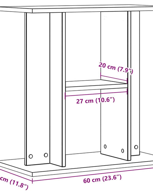 Загрузите изображение в средство просмотра галереи, Suport de acvariu, lemn vechi, 60x30x60 cm, lemn prelucrat
