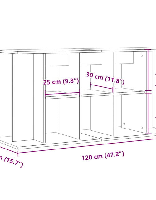 Încărcați imaginea în vizualizatorul Galerie, Suport acvariu, stejar artizanal, 120x40x60 cm, lemn prelucrat
