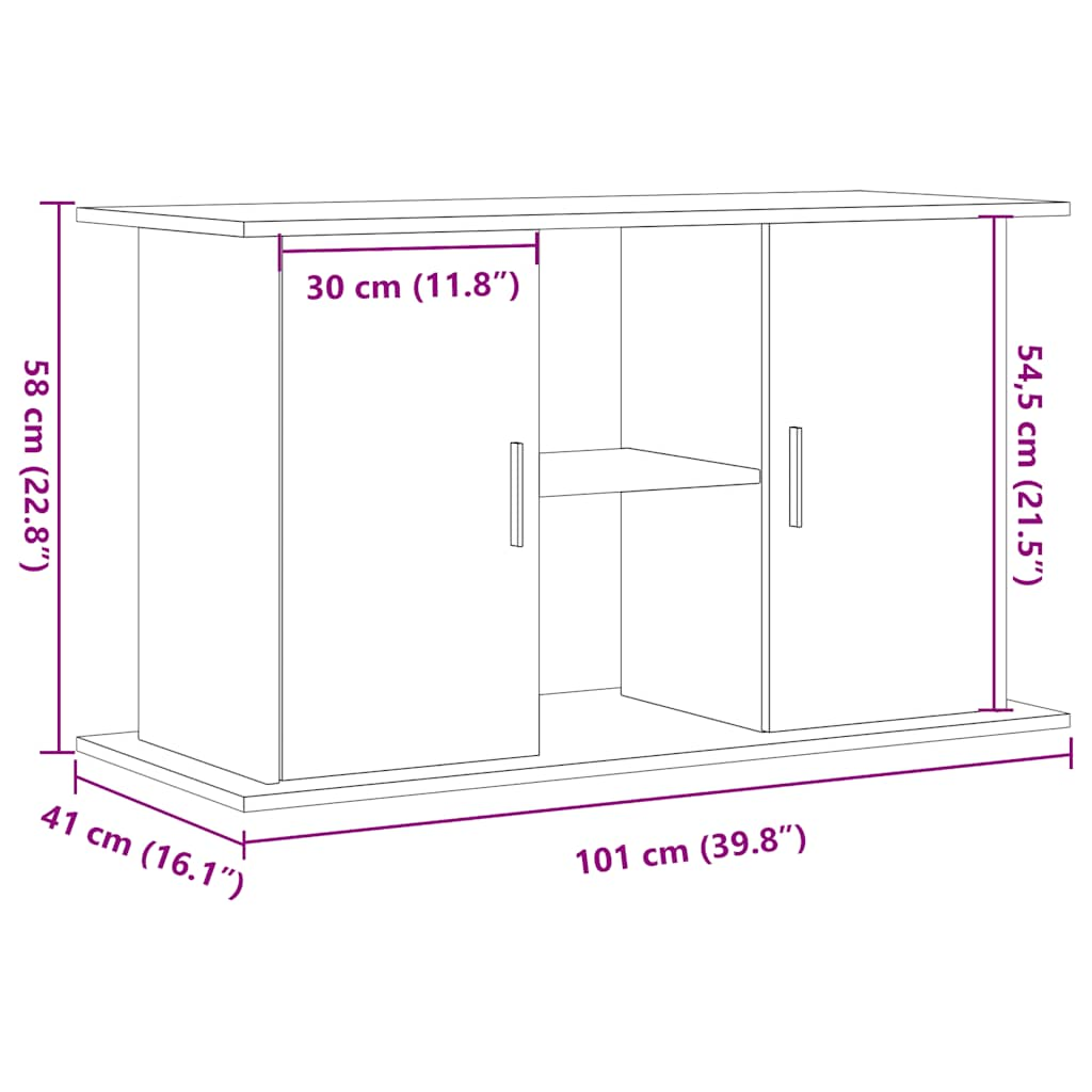 Suport pentru acvariu, lemn vechi, 101x41x58 cm, lemn prelucrat