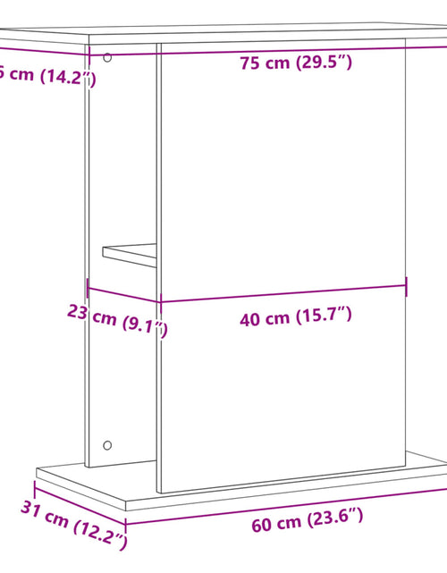 Загрузите изображение в средство просмотра галереи, Suport acvariu, stejar artizanal, 36x75x72,5 cm, lemn prelucrat
