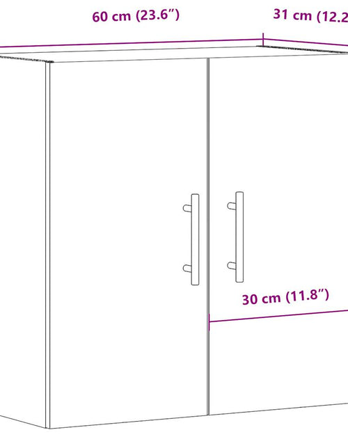 Загрузите изображение в средство просмотра галереи, Dulap de perete, lemn învechit, 60x31x60 cm, lemn prelucrat
