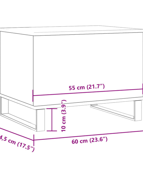 Încărcați imaginea în vizualizatorul Galerie, Măsuță de cafea, lemn vechi, 60x44,5x45 cm, lemn prelucrat
