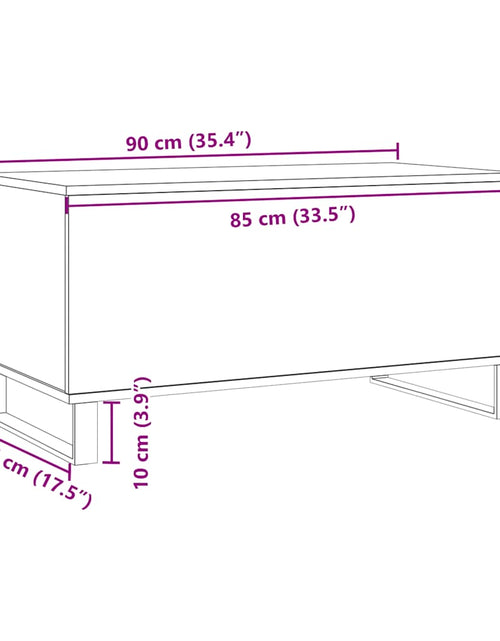 Загрузите изображение в средство просмотра галереи, Măsuță de cafea stejar artizanal, 90x44,5x45 cm, lemn prelucrat
