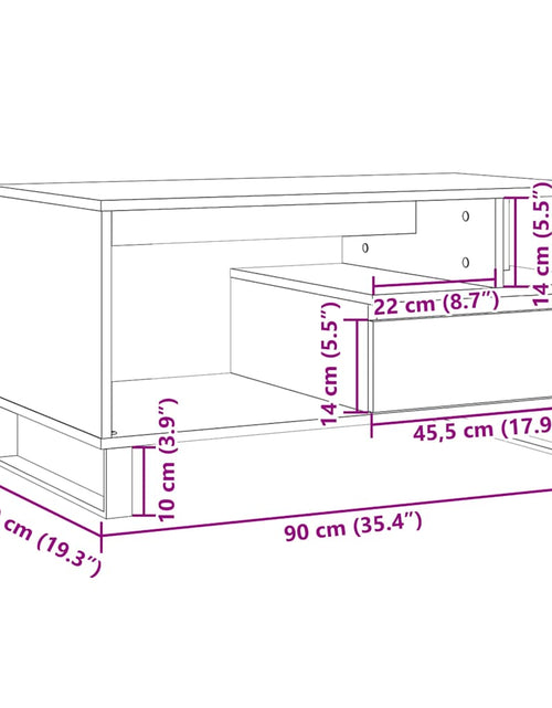 Загрузите изображение в средство просмотра галереи, Măsuță de cafea, lemn vechi, 90x49x45 cm, lemn prelucrat
