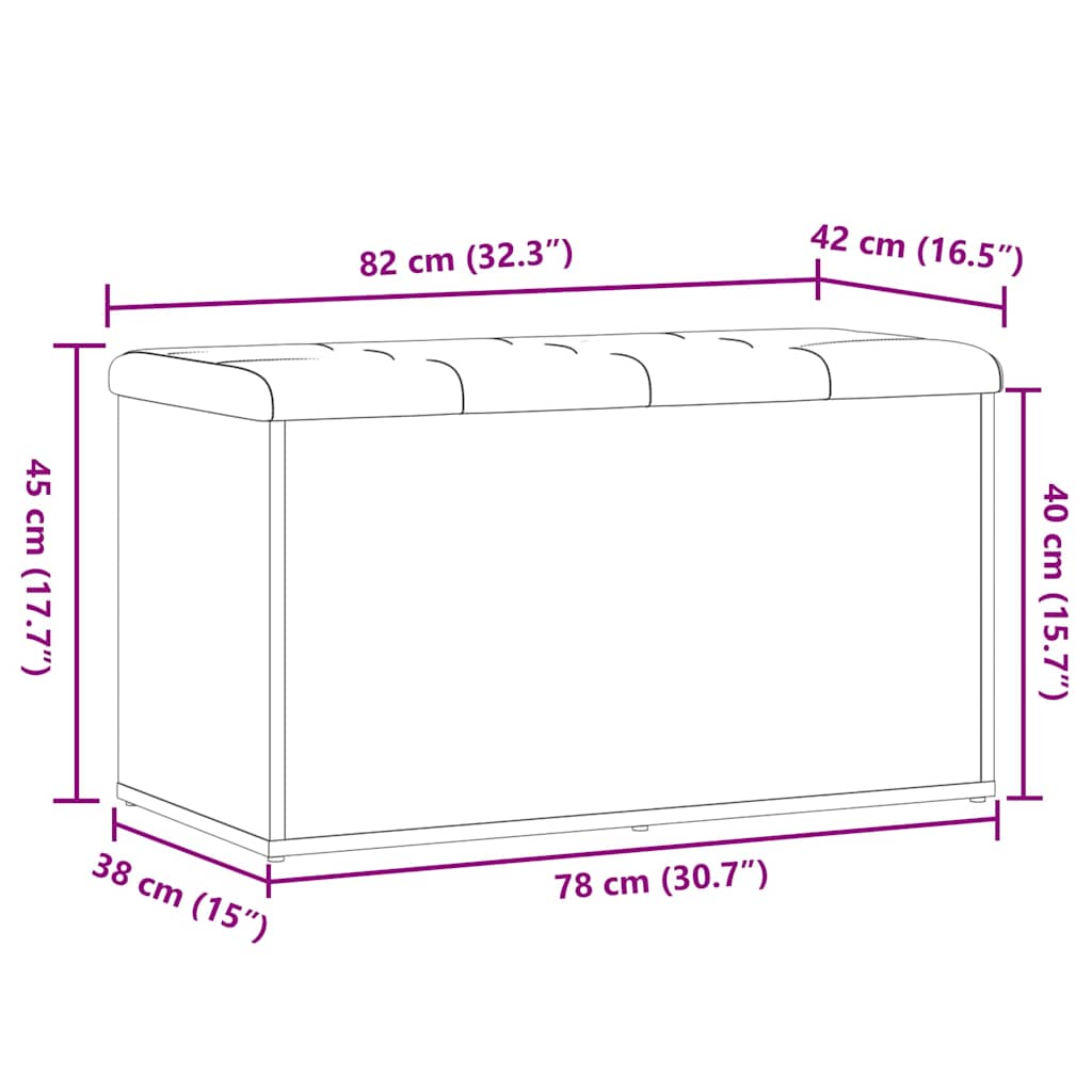 Bancă de depozitare,lemn vechi, 82x42x45 cm, lemn prelucrat