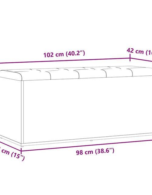 Încărcați imaginea în vizualizatorul Galerie, Bancă de depozitare,lemn vechi, 102x42x45 cm, lemn prelucrat
