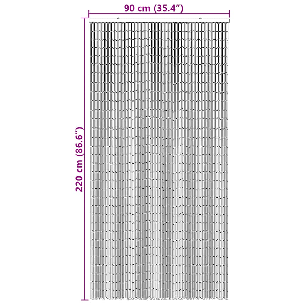 Perdele pentru ușă cu insecte imprimeu bambus 90x220 cm bambus