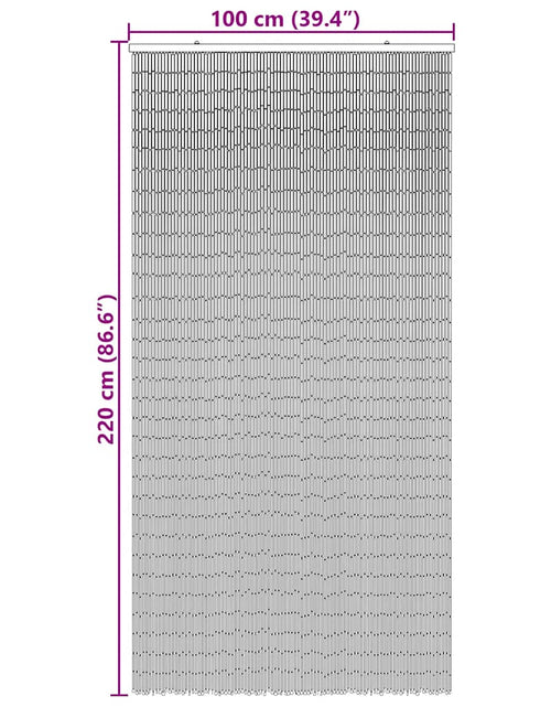 Încărcați imaginea în vizualizatorul Galerie, Perdele ușă cu insecte imprimeu palmieri 100x220 cm bambus
