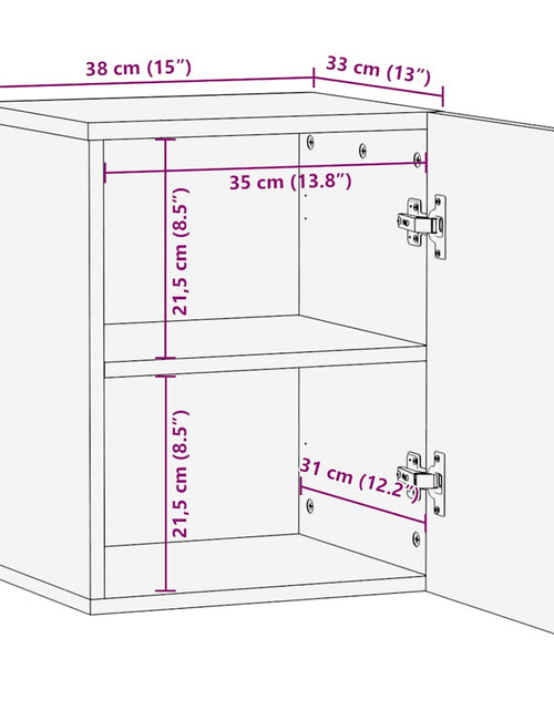 Încărcați imaginea în vizualizatorul Galerie, Dulap de baie montat pe perete negru lemn masiv de mango
