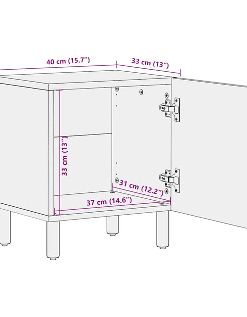 Загрузите изображение в средство просмотра галереи, Noptiera maro 40x33x46 cm lemn masiv de mango
