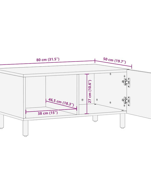 Загрузите изображение в средство просмотра галереи, Masuta cafea maro 80x50x40 cm lemn masiv de mango
