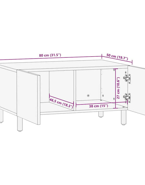 Загрузите изображение в средство просмотра галереи, Masuta cafea maro 80x50x40 cm lemn masiv de mango
