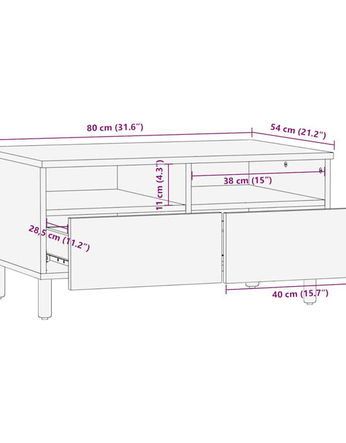 Загрузите изображение в средство просмотра галереи, Masuta cafea maro 80x54x40 cm lemn masiv de mango
