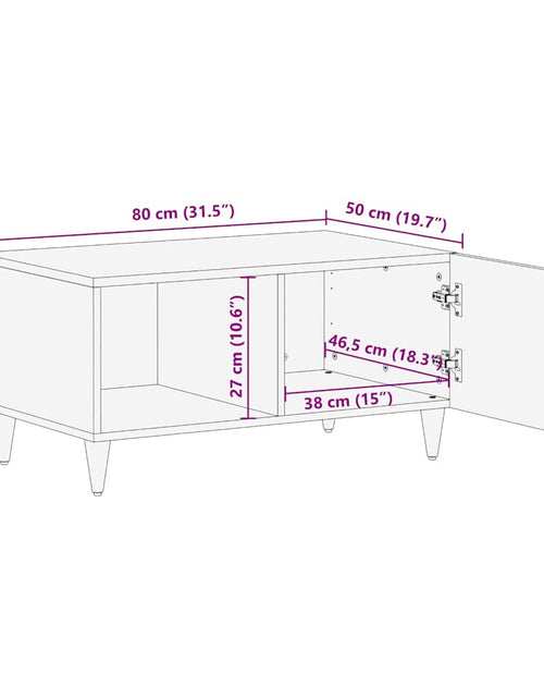 Загрузите изображение в средство просмотра галереи, Masuta de cafea gri deschis 80x50x40 cm lemn masiv de mango
