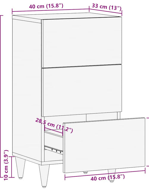 Загрузите изображение в средство просмотра галереи, Bufetă 40x33x75 cm din lemn masiv de mango
