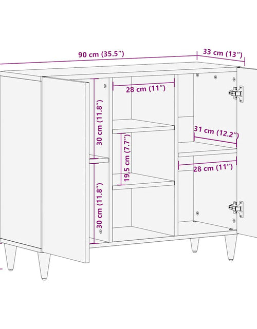 Загрузите изображение в средство просмотра галереи, Bufetă 90x33x75 cm lemn masiv de mango

