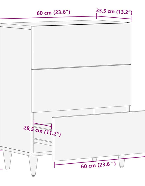 Загрузите изображение в средство просмотра галереи, Bufetă 60x33,5x75 cm lemn masiv de mango
