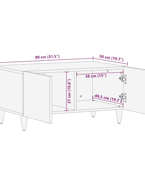 Загрузите изображение в средство просмотра галереи, Măsuță de cafea, 80x50x40 cm, lemn masiv de mango
