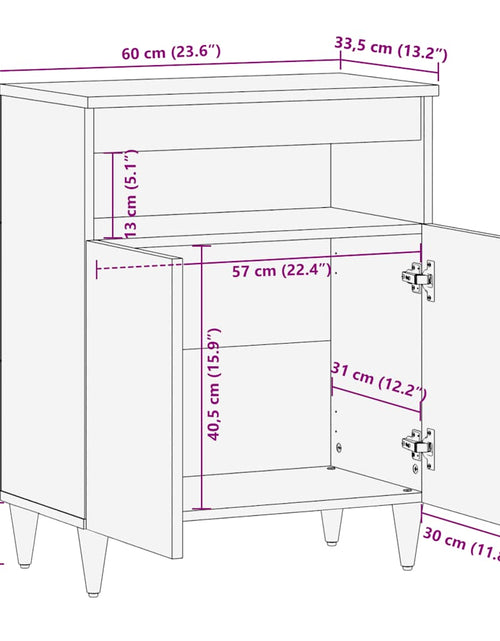 Загрузите изображение в средство просмотра галереи, Bufetă 60x33,5x75 cm lemn masiv de mango
