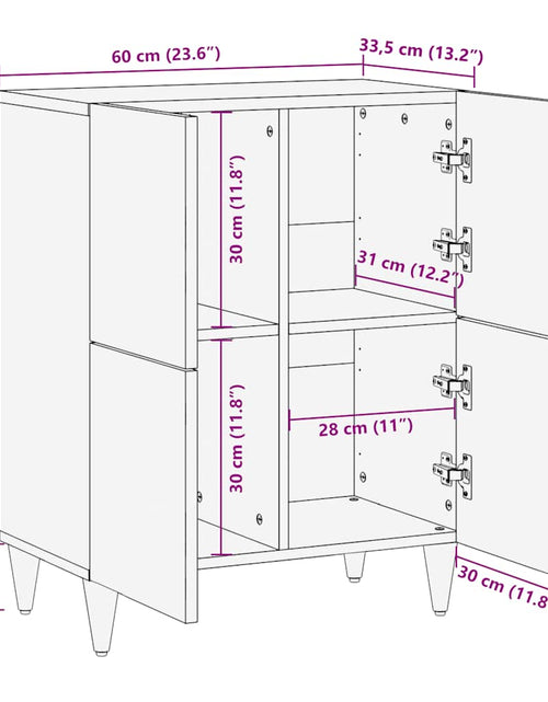 Загрузите изображение в средство просмотра галереи, Bufetă 60x33,5x75 cm lemn masiv de mango
