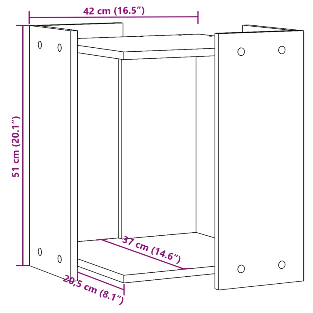 Cutie litieră pisici sonoma gri 42x42x51 cm lemn prelucrat