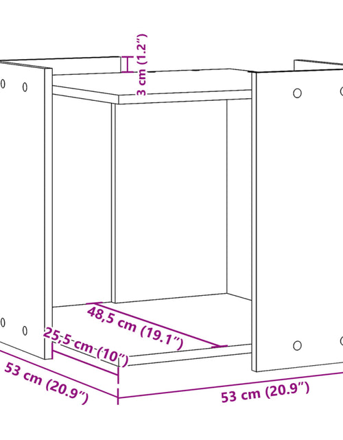 Încărcați imaginea în vizualizatorul Galerie, Cutie litieră pisici stejar fumuriu 53x53x51 cm lemn prelucrat
