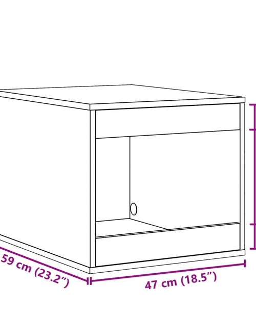 Încărcați imaginea în vizualizatorul Galerie, Cutie litieră pisici stejar fumuriu 47x59x42 cm lemn prelucrat
