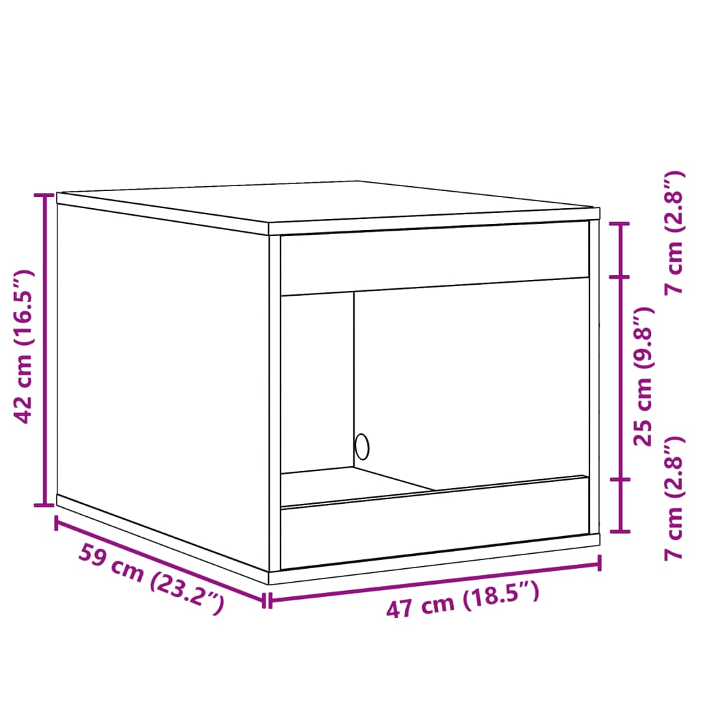 Cutie litieră pisici sonoma gri 47x59x42 cm lemn prelucrat