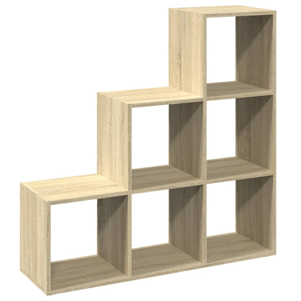 Bibliotecă/separator 3 niveluri stejar sonoma 99x29x99 cm lemn