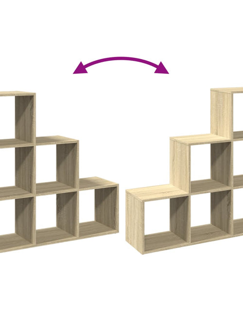 Загрузите изображение в средство просмотра галереи, Bibliotecă/separator 3 niveluri stejar sonoma 99x29x99 cm lemn
