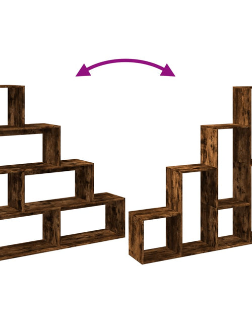 Загрузите изображение в средство просмотра галереи, Bibliotecă/separator stejar fumuriu 143,5x29x143,5 cm lemn
