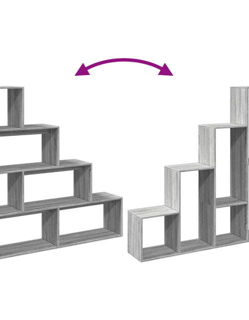 Загрузите изображение в средство просмотра галереи, Bibliotecă/separator cameră sonoma gri 143,5x29x143,5cm lemn
