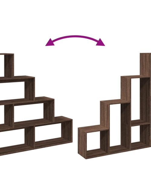 Загрузите изображение в средство просмотра галереи, Bibliotecă/separator 4 niveluri stejar 143,5x29x143,5 cm lemn

